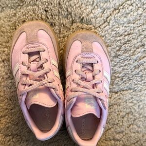 Adidas Kids Light Pink and Beige Sneakers